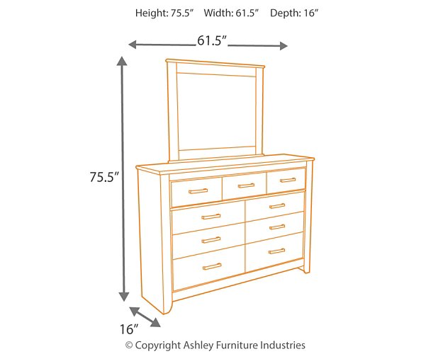 Zelen Dresser and Mirror - World Furniture Gallery (Newark, CA)