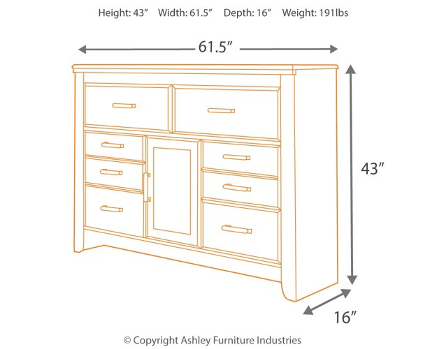 Juararo Dresser and Mirror - World Furniture Gallery (Newark, CA)