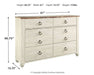 Willowton Dresser - World Furniture Gallery (Newark, CA)