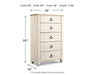 Willowton Chest of Drawers - World Furniture Gallery (Newark, CA)