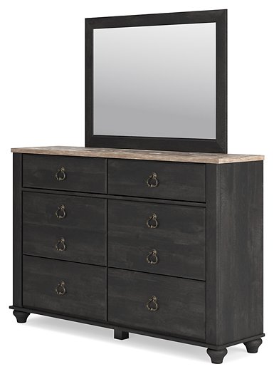 Nanforth Dresser and Mirror - World Furniture Gallery (Newark, CA)