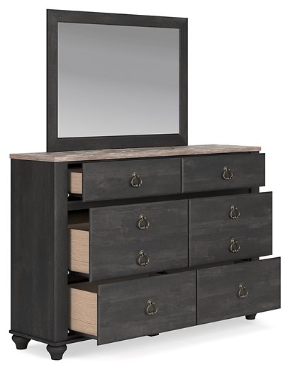 Nanforth Dresser and Mirror - World Furniture Gallery (Newark, CA)