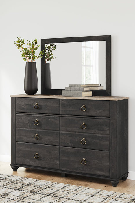 Nanforth Dresser and Mirror - World Furniture Gallery (Newark, CA)