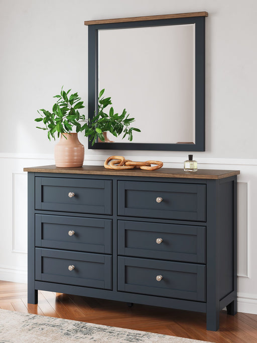 Landocken Dresser and Mirror - World Furniture Gallery (Newark, CA)