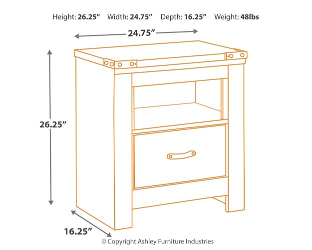 Trinell Youth Nightstand - World Furniture Gallery (Newark, CA)