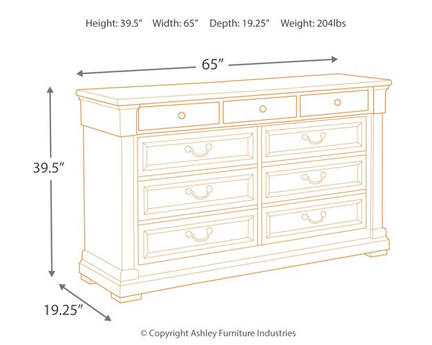 Bolanburg Dresser and Mirror - World Furniture Gallery (Newark, CA)