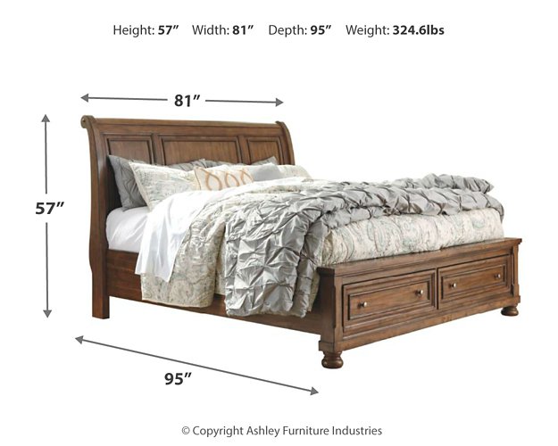 Flynnter Bed with 2 Storage Drawers - World Furniture Gallery (Newark, CA)