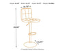 Bellatier Adjustable Height Bar Stool - World Furniture Gallery (Newark, CA)