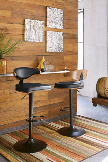 Bellatier Adjustable Height Bar Stool - World Furniture Gallery (Newark, CA)