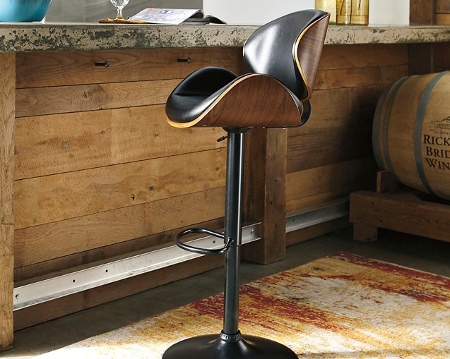 Bellatier Adjustable Height Bar Stool - World Furniture Gallery (Newark, CA)