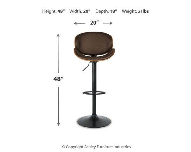 Bellatier Adjustable Height Bar Stool - World Furniture Gallery (Newark, CA)