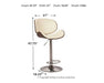 Bellatier Adjustable Height Bar Stool - World Furniture Gallery (Newark, CA)