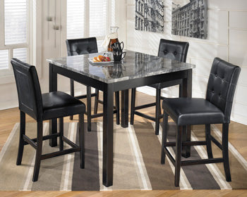 Maysville Counter Height Dining Table and Bar Stools (Set of 5) - World Furniture Gallery (Newark, CA)