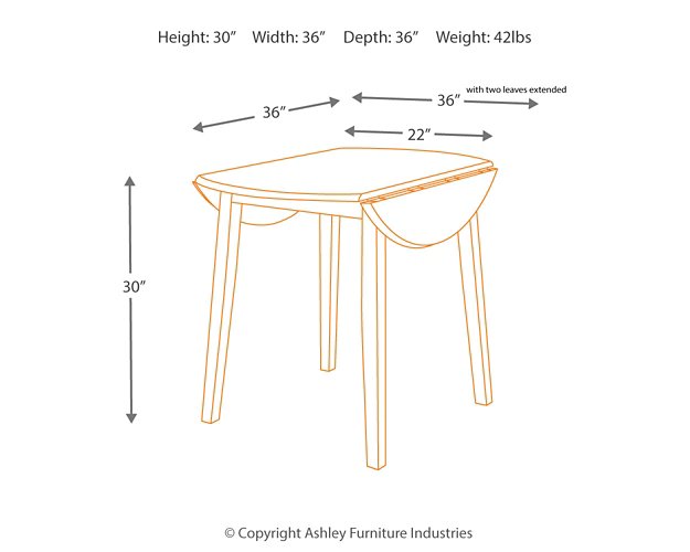 Hammis Dining Drop Leaf Table - World Furniture Gallery (Newark, CA)