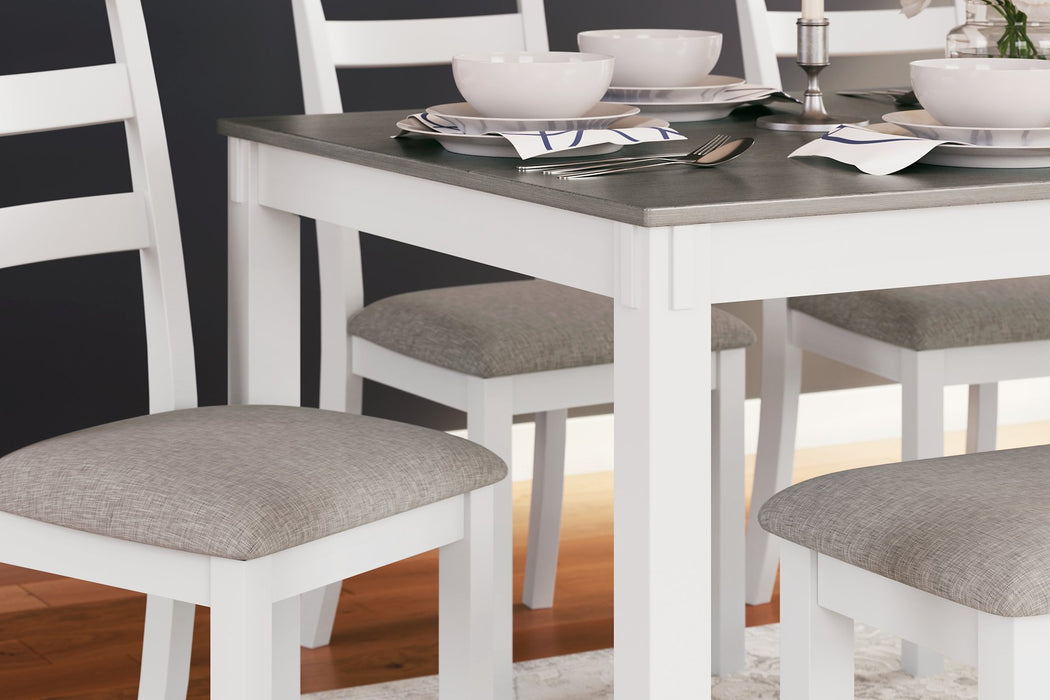 Stonehollow Dining Table and Chairs with Bench (Set of 6) - World Furniture Gallery (Newark, CA)