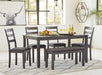 Bridson Dining Table and Chairs with Bench (Set of 6) - World Furniture Gallery (Newark, CA)