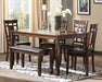 Bennox Dining Table and Chairs with Bench (Set of 6) - World Furniture Gallery (Newark, CA)