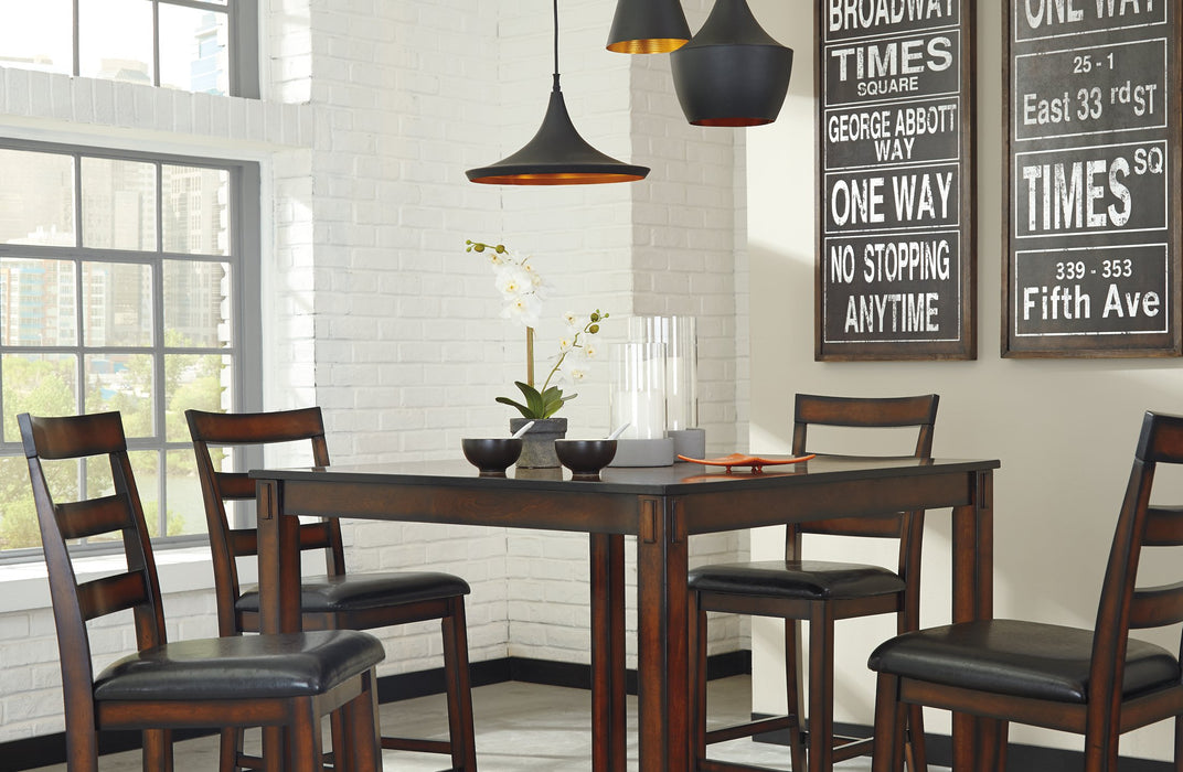 Coviar Counter Height Dining Table and Bar Stools (Set of 5) - World Furniture Gallery (Newark, CA)