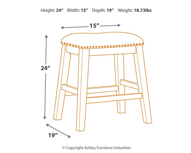 Caitbrook Counter Height Upholstered Bar Stool - World Furniture Gallery (Newark, CA)