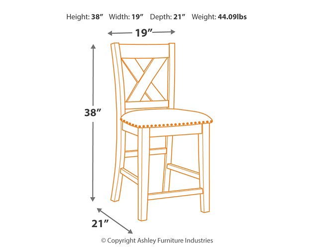 Caitbrook Counter Height Upholstered Bar Stool - World Furniture Gallery (Newark, CA)