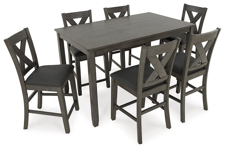 Caitbrook Counter Height Dining Table and Bar Stools (Set of 7) - World Furniture Gallery (Newark, CA)