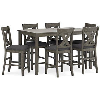 Caitbrook Counter Height Dining Table and Bar Stools (Set of 7) - World Furniture Gallery (Newark, CA)