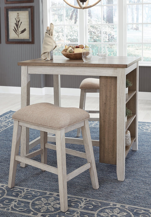 Skempton Counter Height Dining Table and Bar Stools (Set of 3) - World Furniture Gallery (Newark, CA)