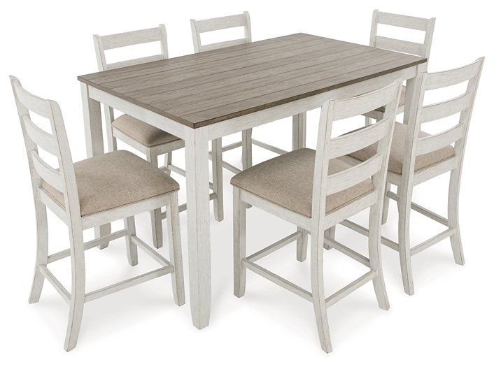 Skempton Counter Height Dining Table and Bar Stools (Set of 7) - World Furniture Gallery (Newark, CA)