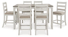 Skempton Counter Height Dining Table and Bar Stools (Set of 7) - World Furniture Gallery (Newark, CA)