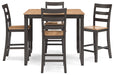 Gesthaven Counter Height Dining Table and 4 Barstools (Set of 5) - World Furniture Gallery (Newark, CA)