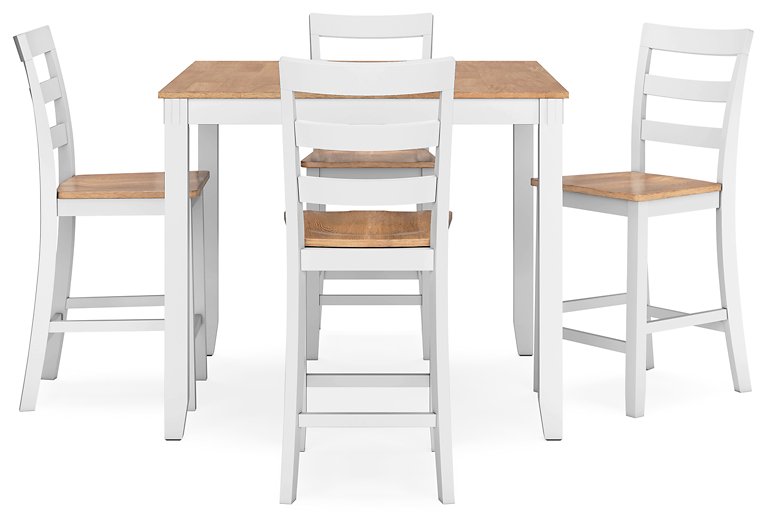 Gesthaven Counter Height Dining Table and 4 Barstools (Set of 5) - World Furniture Gallery (Newark, CA)