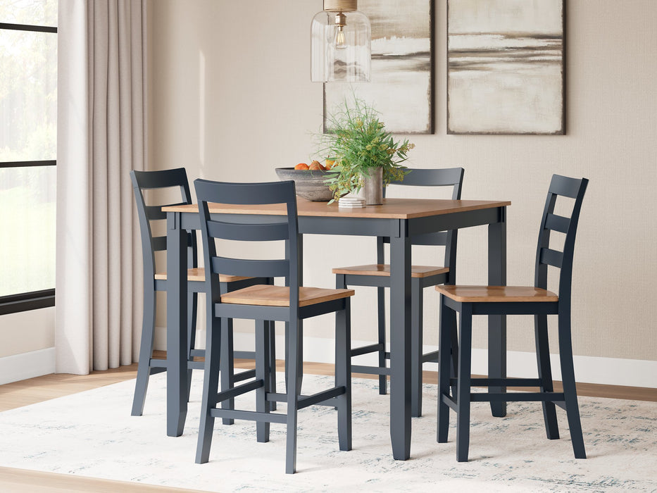 Gesthaven Counter Height Dining Table and 4 Barstools (Set of 5) - World Furniture Gallery (Newark, CA)