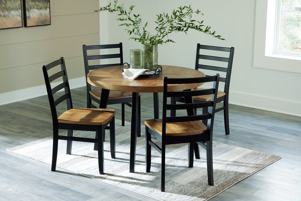 Blondon Dining Table and 4 Chairs (Set of 5) - World Furniture Gallery (Newark, CA)