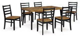 Blondon Dining Table and 6 Chairs (Set of 7) - World Furniture Gallery (Newark, CA)