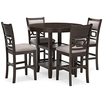 Langwest Counter Height Dining Table and 4 Barstools (Set of 5) - World Furniture Gallery (Newark, CA)