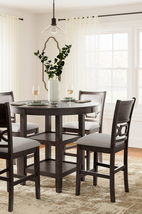 Langwest Counter Height Dining Table and 4 Barstools (Set of 5) - World Furniture Gallery (Newark, CA)