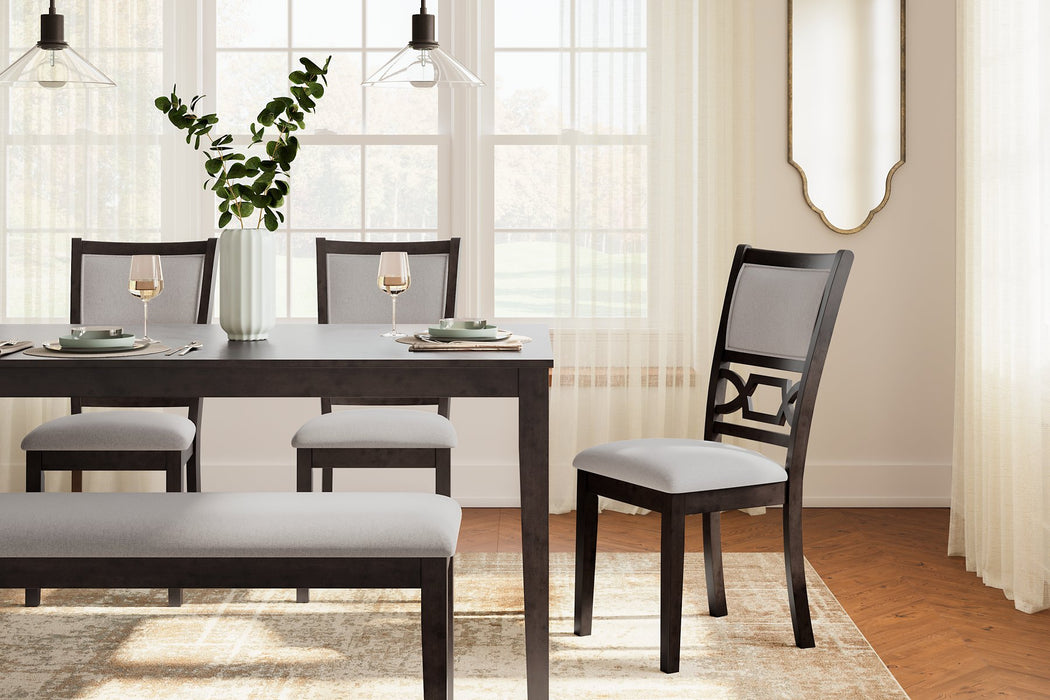 Langwest Dining Table and 4 Chairs and Bench (Set of 6) - World Furniture Gallery (Newark, CA)