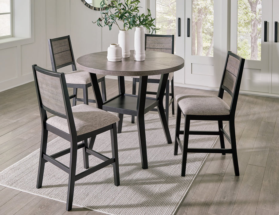 Corloda Counter Height Dining Table and 4 Barstools (Set of 5) - World Furniture Gallery (Newark, CA)