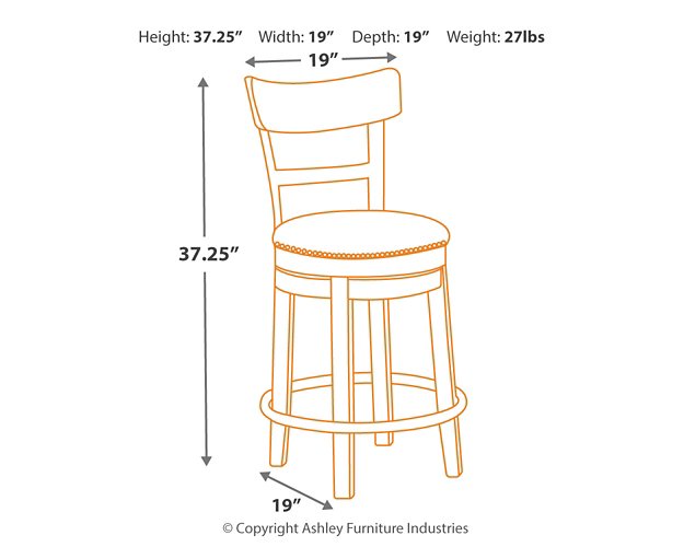 Pinnadel Counter Height Bar Stool - World Furniture Gallery (Newark, CA)