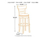 Pinnadel Bar Height Bar Stool - World Furniture Gallery (Newark, CA)