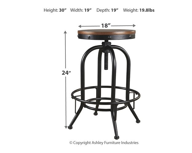 Valebeck Bar Height Bar Stool - World Furniture Gallery (Newark, CA)