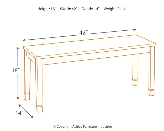 Owingsville Dining Bench - World Furniture Gallery (Newark, CA)