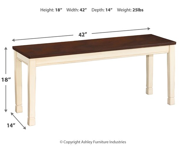 Whitesburg Dining Bench - World Furniture Gallery (Newark, CA)