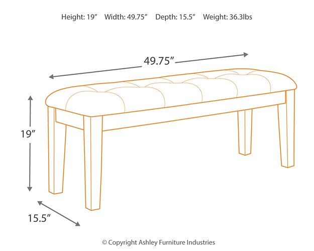 Ralene Dining Bench - World Furniture Gallery (Newark, CA)