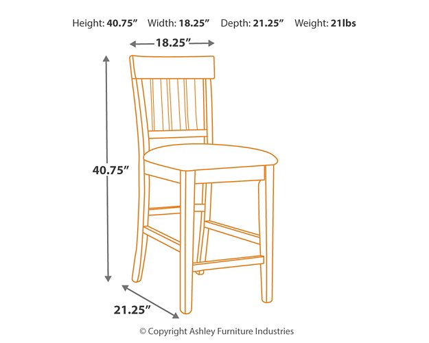 Ralene Counter Height Bar Stool - World Furniture Gallery (Newark, CA)