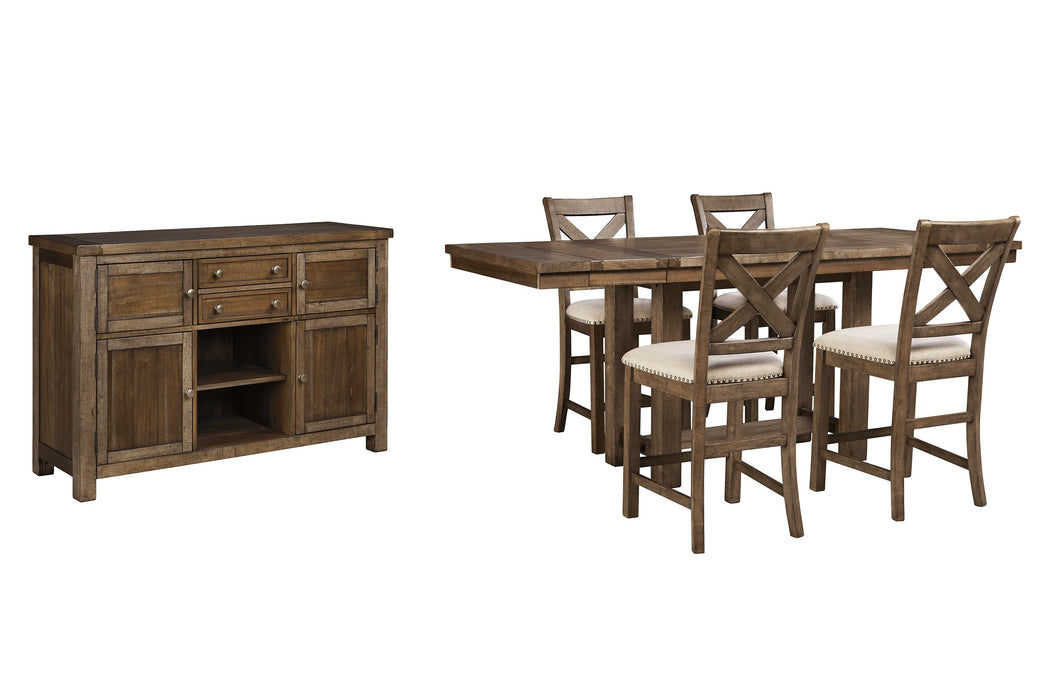 Moriville Counter Height Dining Set - World Furniture Gallery (Newark, CA)