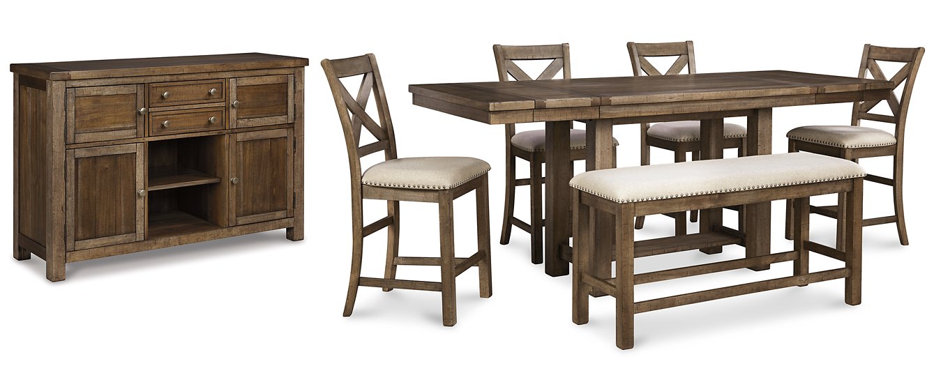 Moriville Counter Height Dining Set - World Furniture Gallery (Newark, CA)