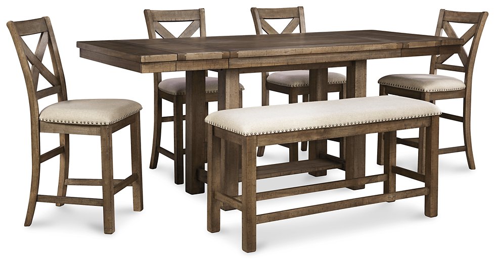 Moriville Counter Height Dining Set - World Furniture Gallery (Newark, CA)