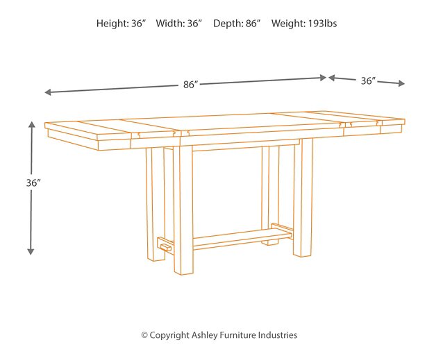 Moriville Counter Height Dining Set - World Furniture Gallery (Newark, CA)