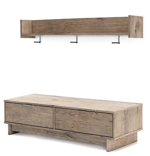 Oliah Bench with Coat Rack - World Furniture Gallery (Newark, CA)